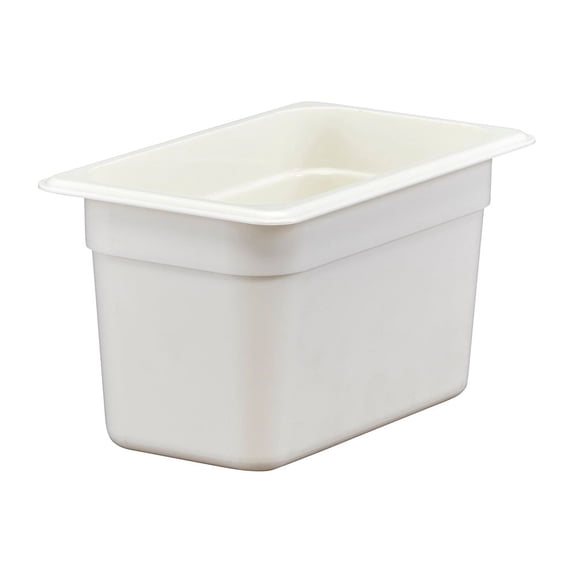 Cambro 46CW148 Camwear White 1/4 Size 6" H Food Pan