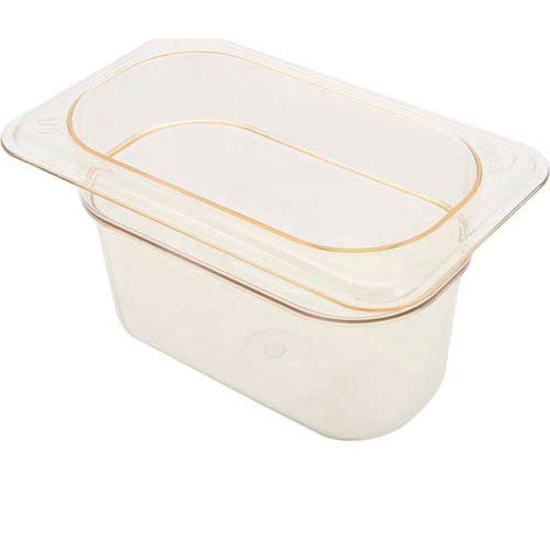 Cambro 94HP150 Amber High Heat 1/9 Size 4 Deep Food Pan"