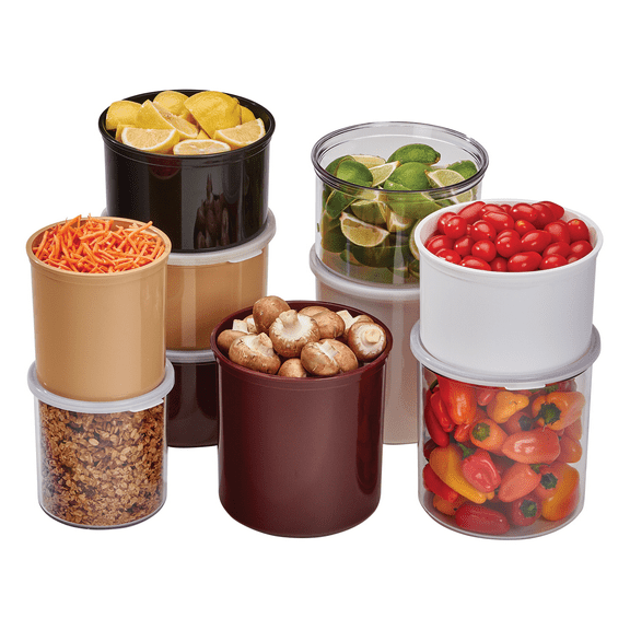 Cambro CCP12152 1.2 Qt. Clear Round Crock with Lid