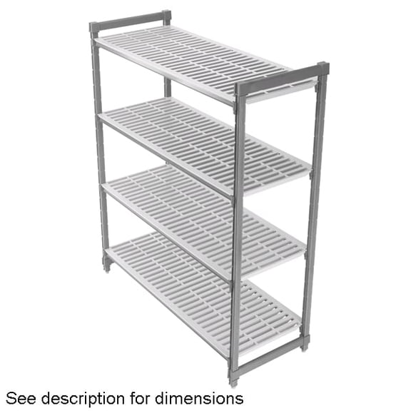 Cambro CPU184872V4480 Camshelving 18 x 48" x 72" 4-Shelf Vented Kit"