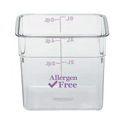 Cambro CamSquare Classic 4 Qt. Allergen-Free Clear Square Polycarbonate Food Storage Container