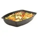 Cambro RSB1014CW110 Rectangular Black 5 Qt. Ribbed Bowl