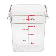 Cambro Clear 18QT Square Food Container 18SFSCW135