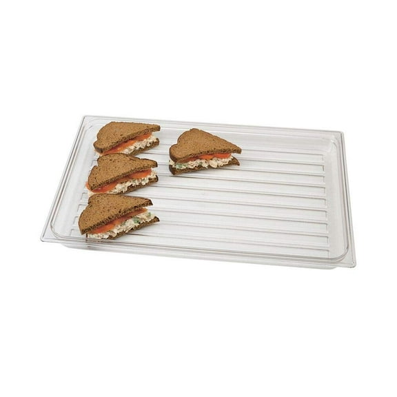 Cambro DT1220CW135 Clear Polycarbonate Rectangular Market Display Tray - 12" x 20"