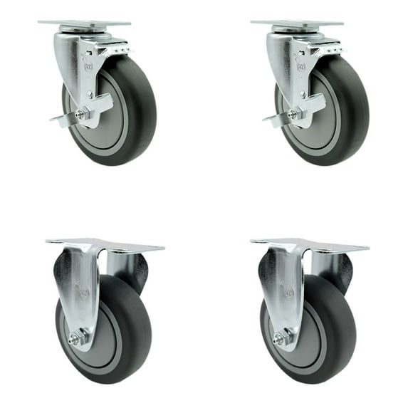 Cambro Dish Caddies Swivel Caster with 2 Rigid Replacement Set - SCC