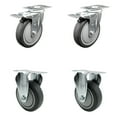thumbnail image 1 of Cambro Dish Caddies Swivel Caster with Brake and 2 Rigid Replacement Set - SCC, 1 of 2