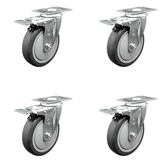 Cambro Dish Caddies Swivel Caster with Total Lock Brake Replace Set - SCC