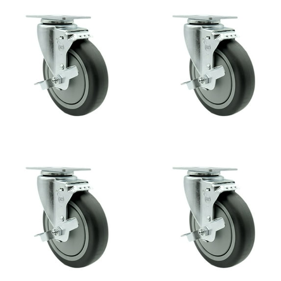 Cambro H06001 Dish Caddies Swivel Caster with Brake Replacement Set – SCC