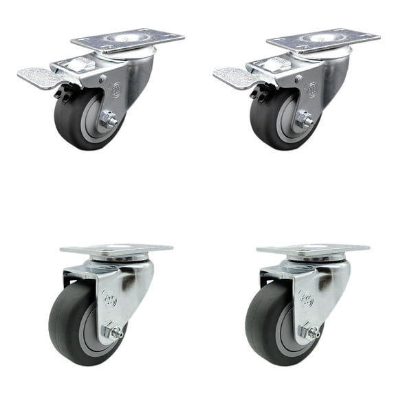 Cambro Ingredient Bin Camcrisper Swivel Caster with Brake Replacement Set-SCC