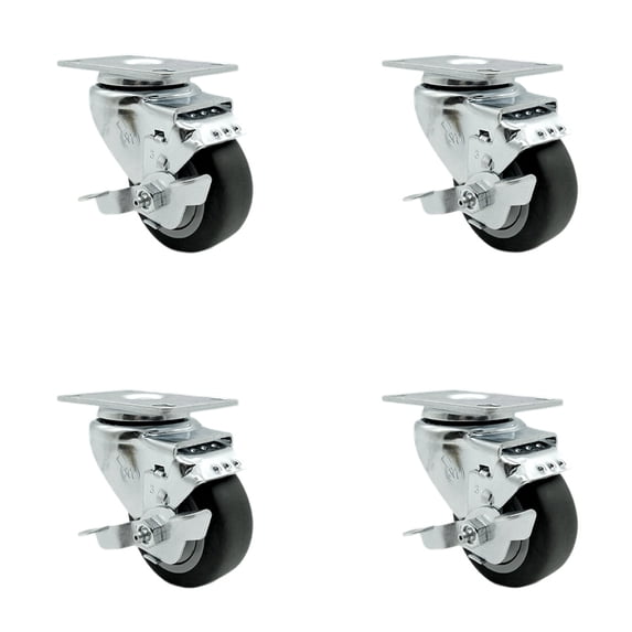 Cambro Ingredient Bin Camcrisper Swivel Caster with Brake Replacement Set - SCC