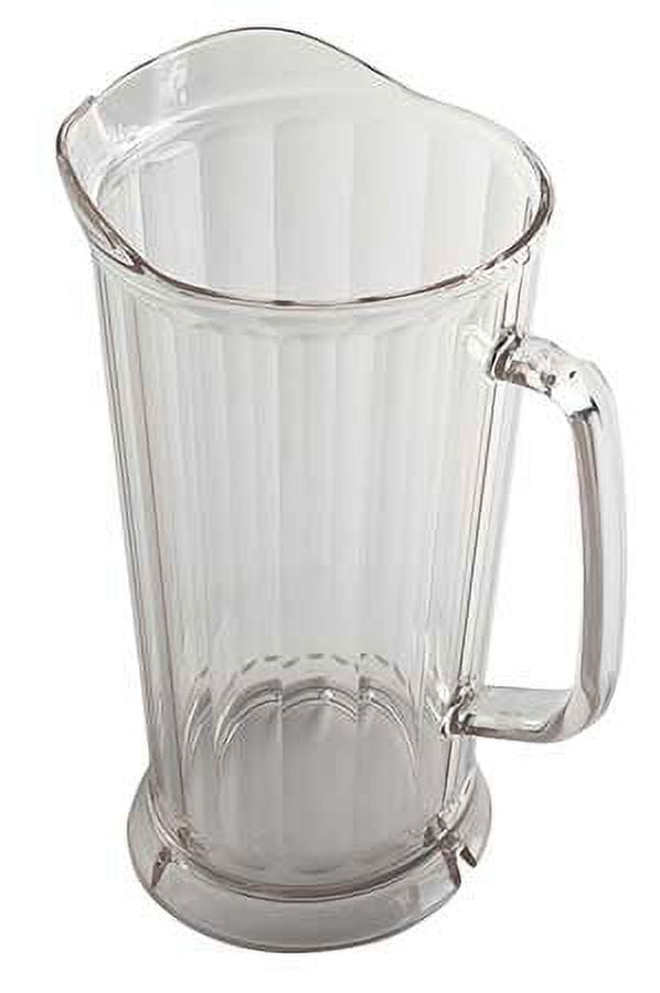 Clear Shatterproof Polycarbonate 64 oz Pitcher with Ice-Control Lip