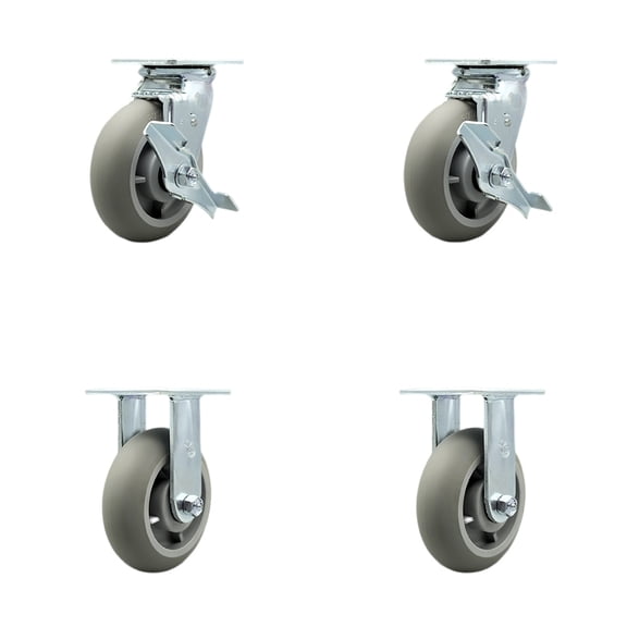 Cambro Meal Delivery Cart Caster Set  2 with Brakses and 2 Rigid  SCC