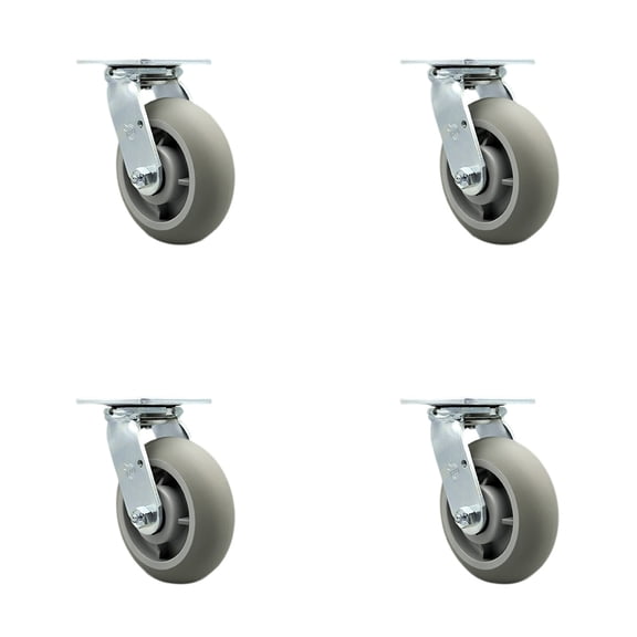 Cambro Meal Delivery Cart Caster Set - 4 Swivel No Brake  Service Caster