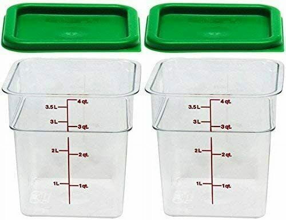 Cambro CamSquares® FreshPro 4 Qt. Clear Square Polycarbonate Food