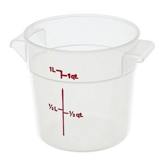 Cambro (RFS1PP190) 1 qt Round Polypropylene Food Storage Container - Camwear