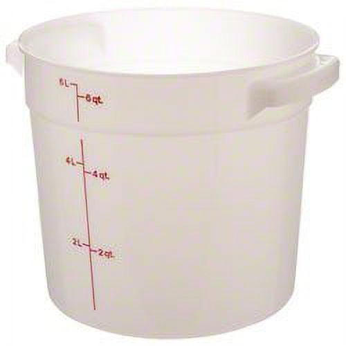 Cambro RFS6148 White Poly Round 6 Qt Storage Container