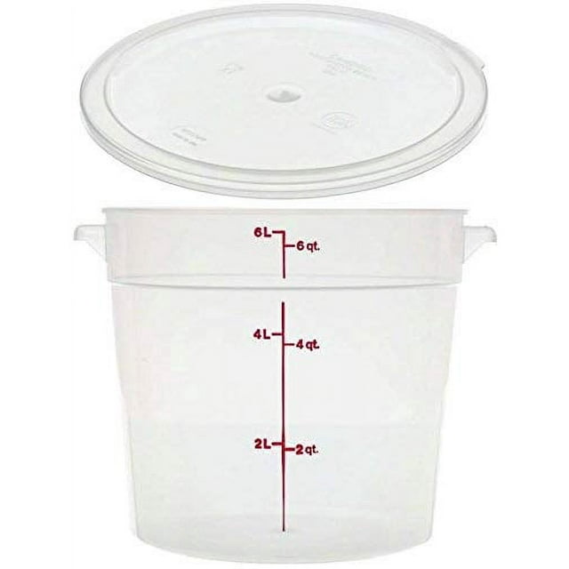Cambro Camwear 6Quart BPAFree Plastic Round Food Storage Container