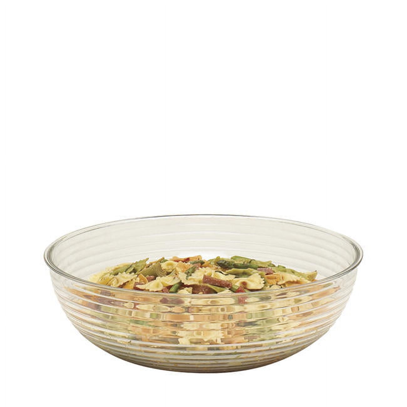 Clear Ribbed 20 Quart Plastic Serving Bowl