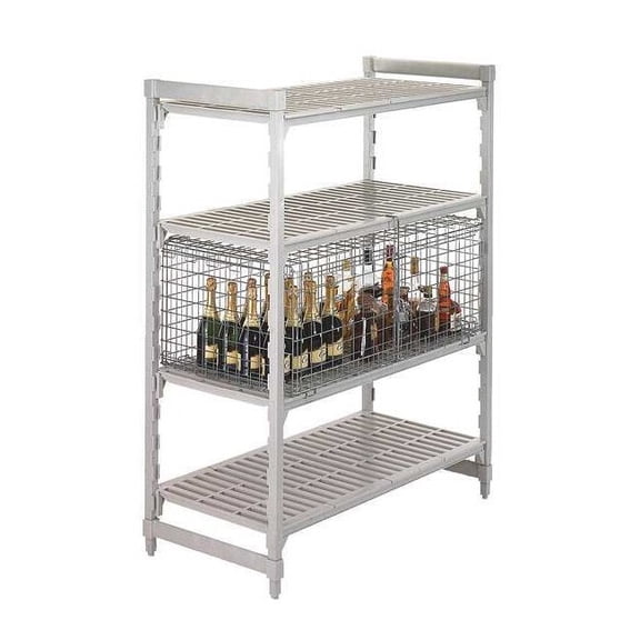 Cambro Security Cage,18x42-1/2x25-1/4 in.,Gray EACSSC244818000