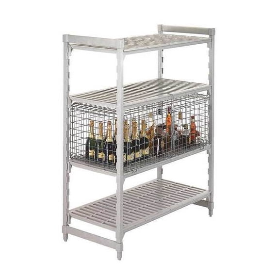 Cambro Security Cage,18x42-1/2x25-1/4 in.,Gray EACSSC244818000