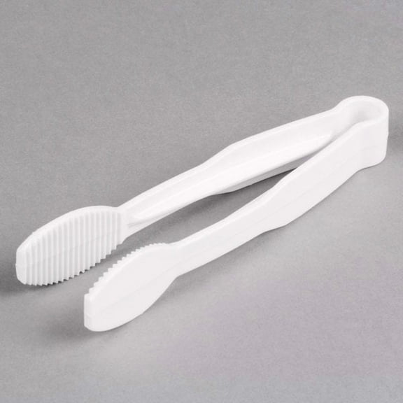 Cambro TG6148 Lugano 6" White Flat Grip Plastic Tongs