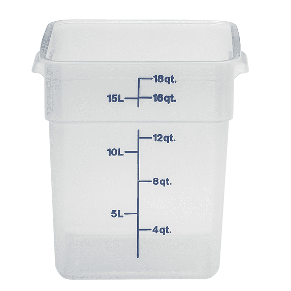 Cambro Translucent 18QT Square Food Container 18SFSPP190