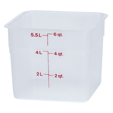 Cambro Translucent 6QT Square Food Container 6SFSPP190