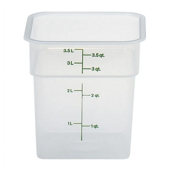 Cambro Translucent CamSquare Food Storage Containers, 4 Qt, Pack Of 6 Containers
