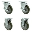 thumbnail image 1 of Cambro UPCS400CK Ultra Pan Carrier Caster with 2 Rigid Replacement Set - SCC, 1 of 2