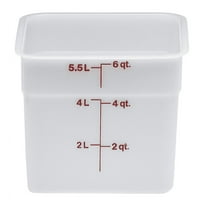 Cambro White Polyethylene Impact Resistant Food Storage Container