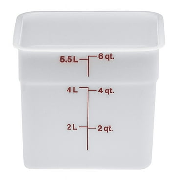 Cambro White Polyethylene Impact Resistant Food Storage Container