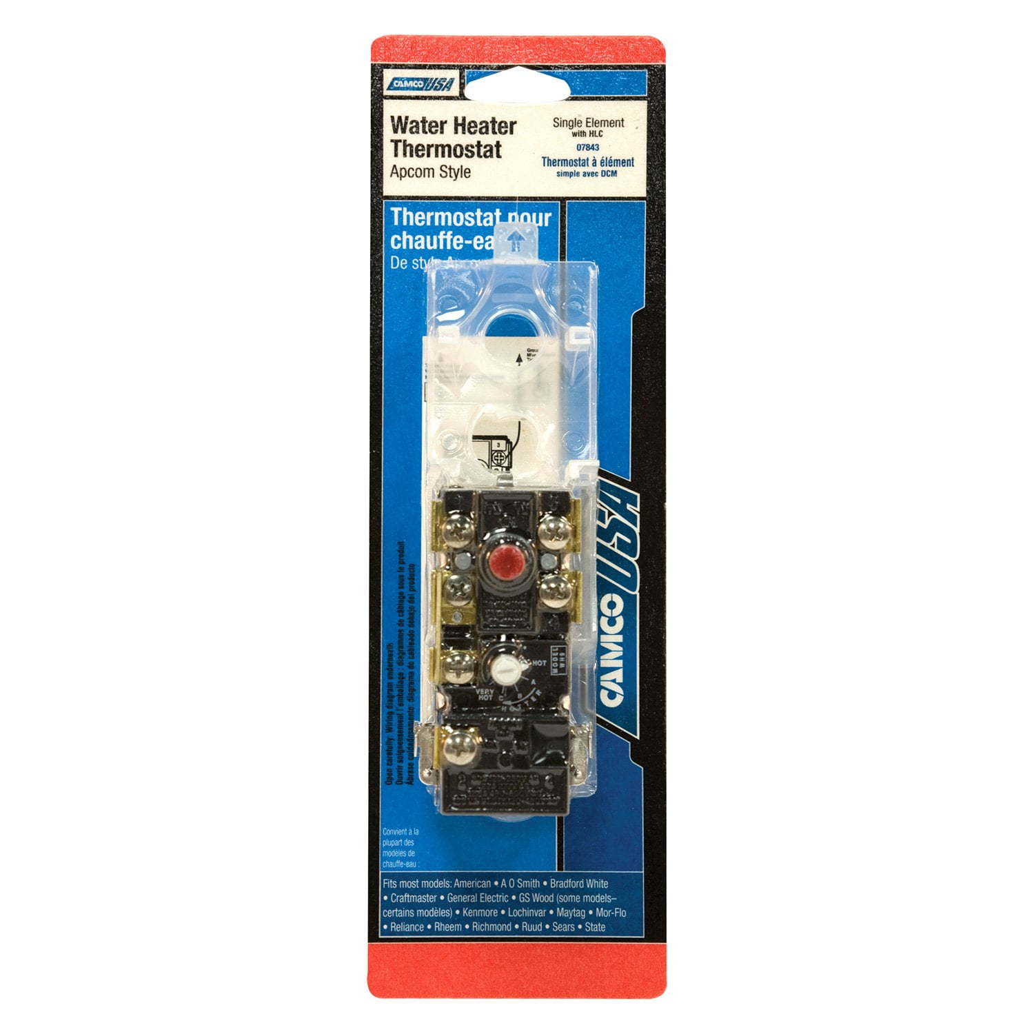 Camco 07843 - Apcom Style Black Single Water Heater Thermostat with HLC -  Walmart.com