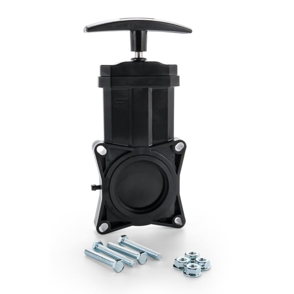 Camco 1.5" Waste Valve with Plastic Handle- Easily Replace Worn or Damaged Waste Valves, Includes Gaskets and Installation Hardware (39503)