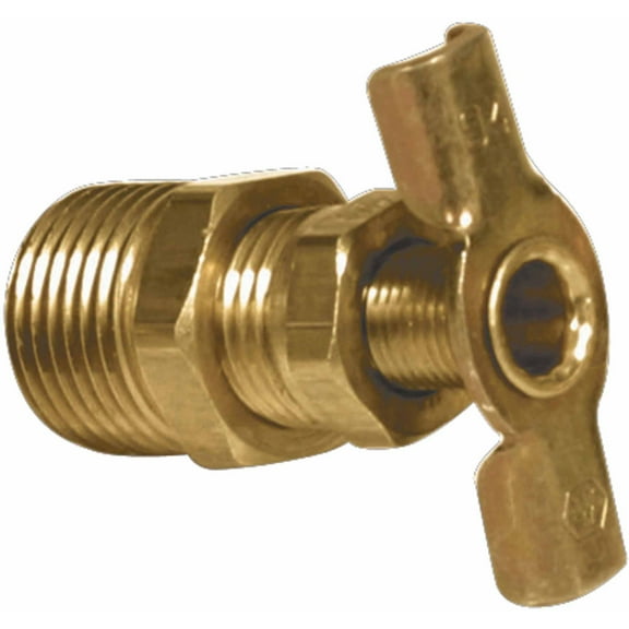 Camco 11663 Water Heater Brass Drain Valve - 1/4-Inch