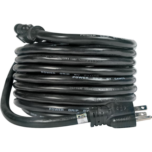 Camco 15-Amp 30-Foot Extension Cord - Black, Copper and PVC (55142)