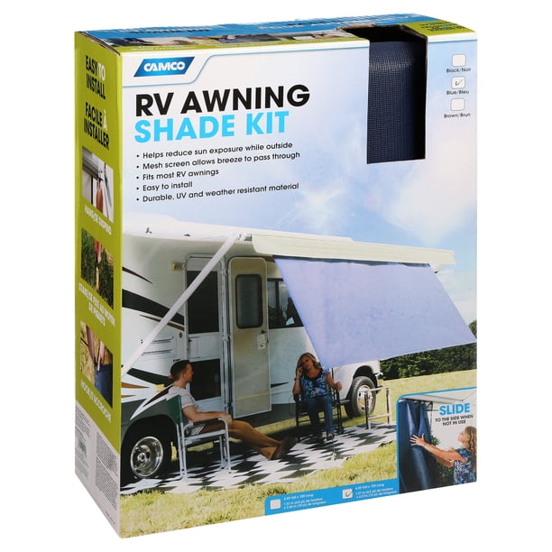 Sun Block Rv Camco 15 Foot Front Sun Block Panel Awning Screen for RV Camper Shade ...