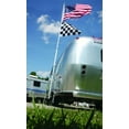 thumbnail image 1 of Camco 20-Foot RV Portable Telescoping Aluminum Flagpole with Tire-Anchored Flag Holder and US Flag (51600), 1 of 4