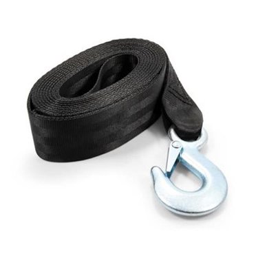 2” X 20’ Winch Strap With Hooks | 10,000 Lb Break Strength | Polyester Tow Strap + Safety Strap | Made In USA
