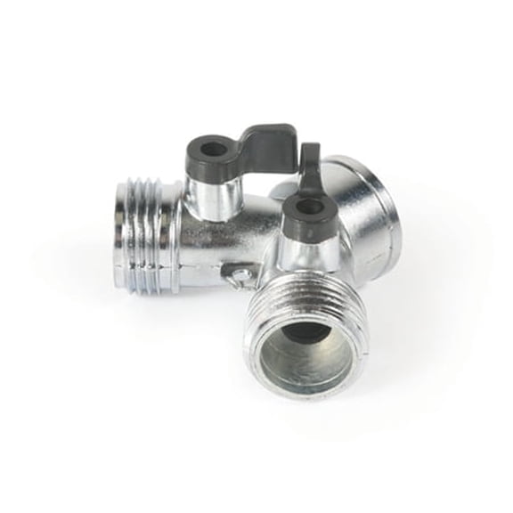 Camco 20113 RV Garden Hose Y-Style Shutoff Valve - Metal