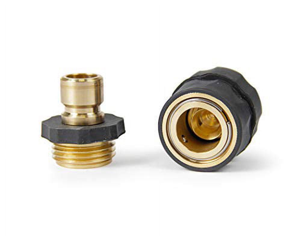 Camco Brass Quick Hose Connect with Automatic Shutoff