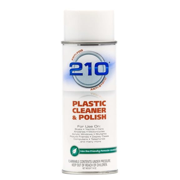 Camco 210 Plastic Cleaner Polish 14oz Spray | Bundle of 2