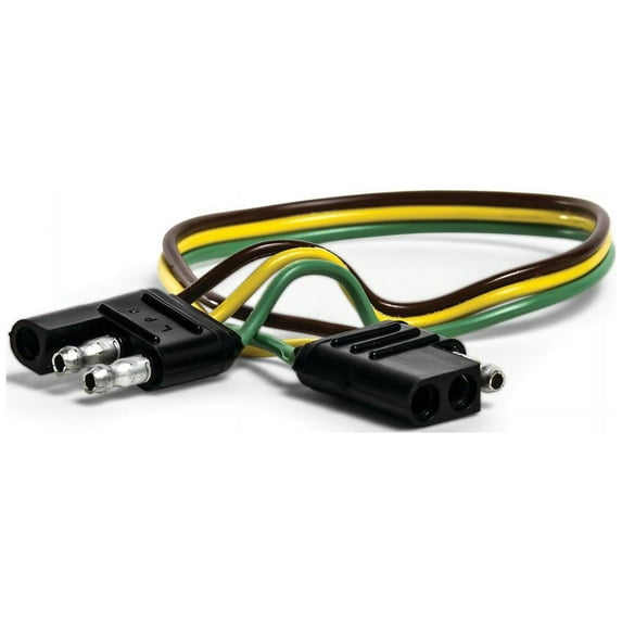 Camco 3-Way Flat Complete Trailer Connector | 12-inches long with 18 Gauge Wire | Multicolor (64859)