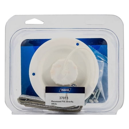 Camco 37013 - White Plastic Gravity Recessed Water Fill with Bayonet Cap