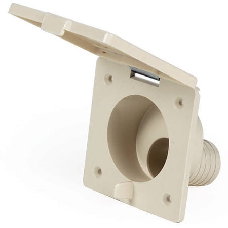 Camco 37102 Fill Spout with Door - Colonial White