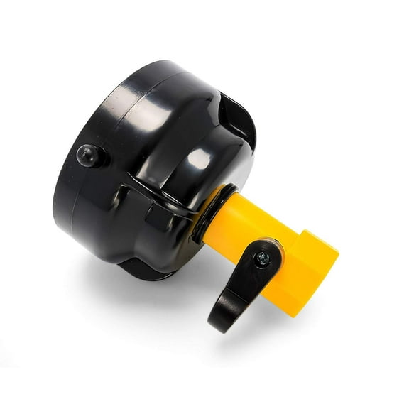 Camco Sewer Hose Rinser With Shut-Off Valve - Power Jet Cleaning Action - One Size, Black