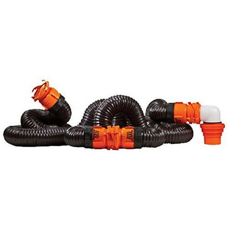 Camco 39741, 20' RhinoFLEX Hose Kit with Swivel Fitting, RV Sewer System Accessories