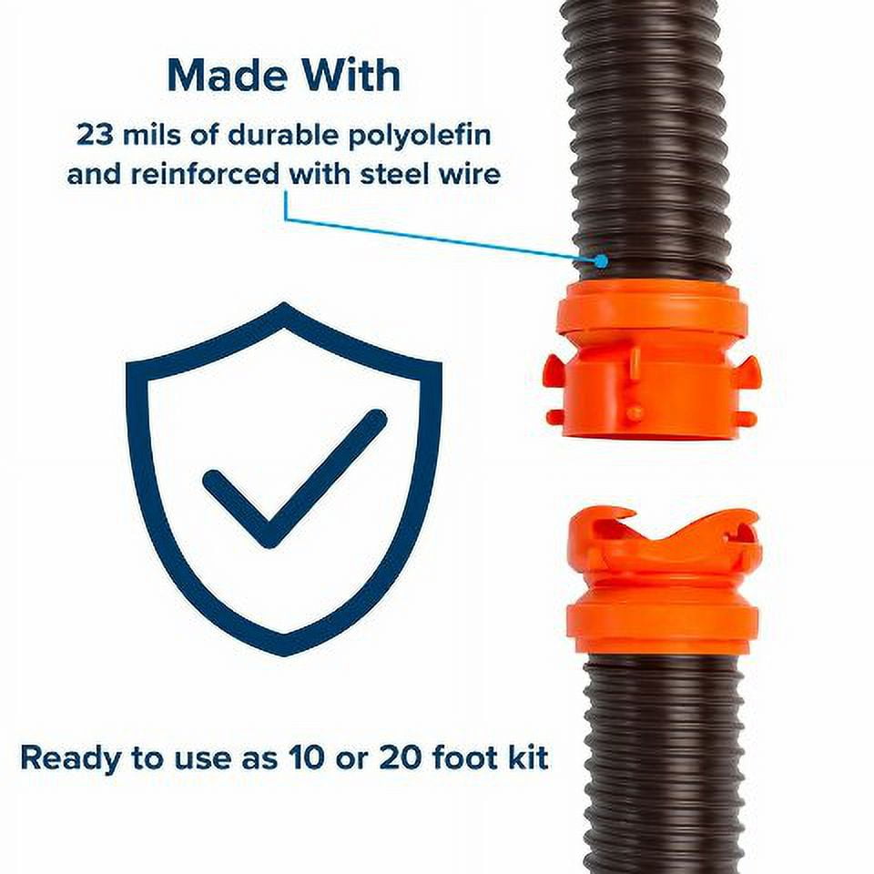 Camco 39741 RhinoFLEX 20ft RV Sewer Hose Kit
