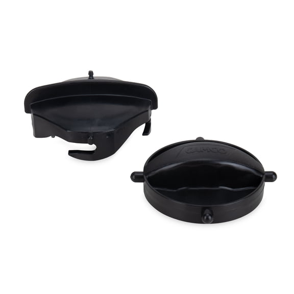 Camco 39752 Black Plastic Sewer Hose Storage Caps - 2-pack