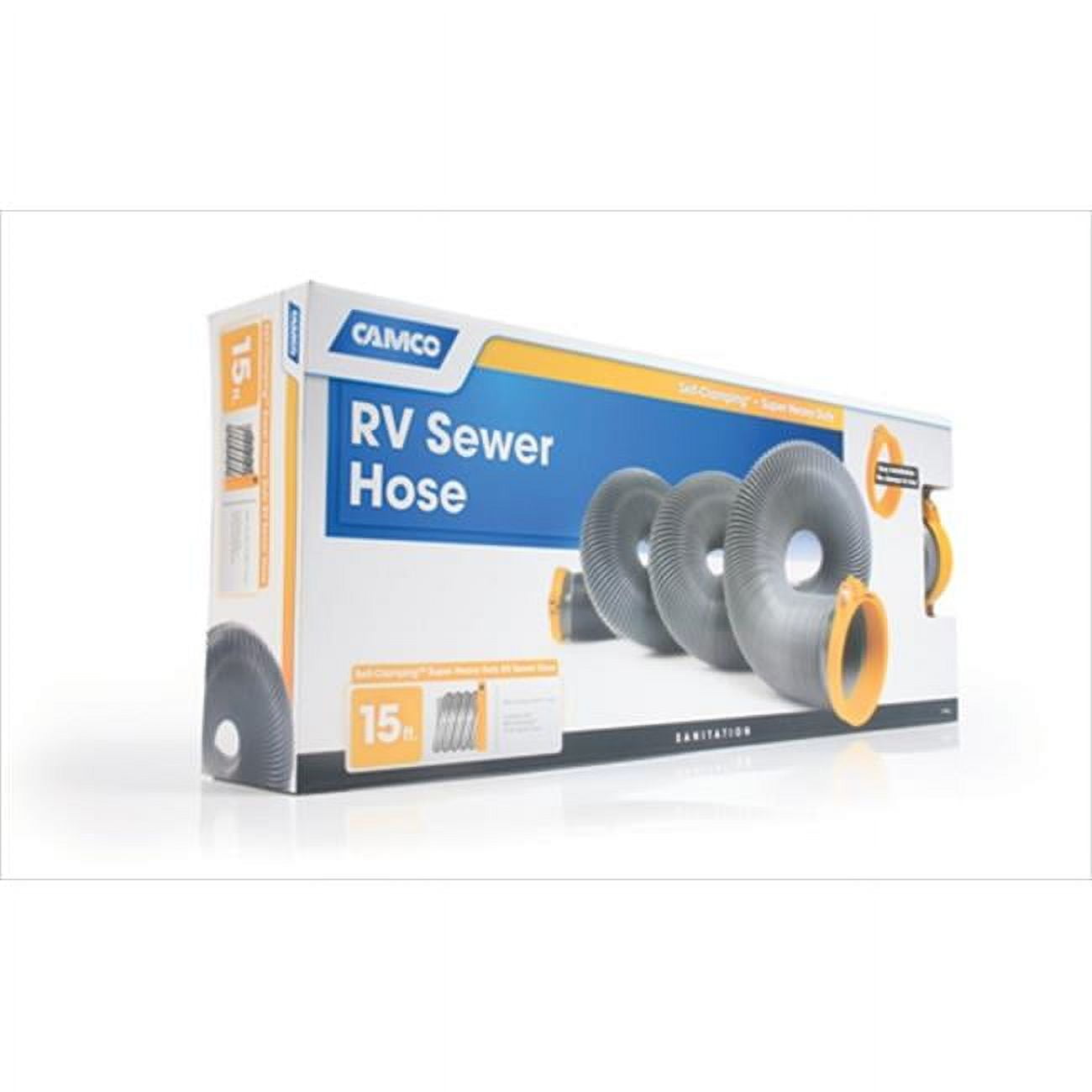 Camco 39901 15 Ft. SelfClamping RV Sewer Hose