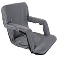 thumbnail image 1 of Camco 4 Pack Stadium Seat Foldable Padded Back Support Cushion , Armrests, Grey, 1 of 4